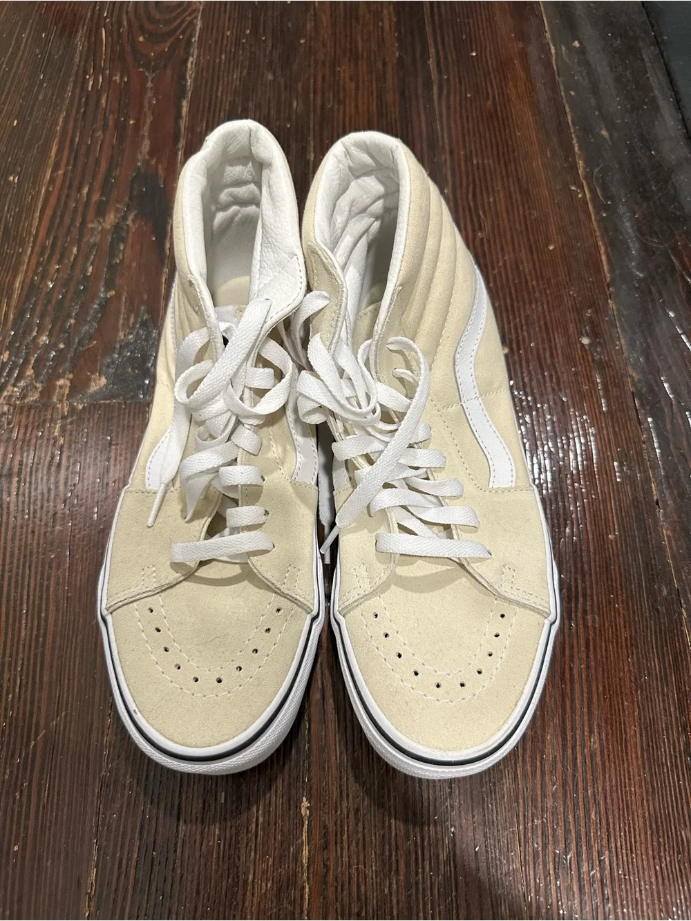 Vans Sk8-Hi 38 DX High-Top Sneakers in Off-White and White